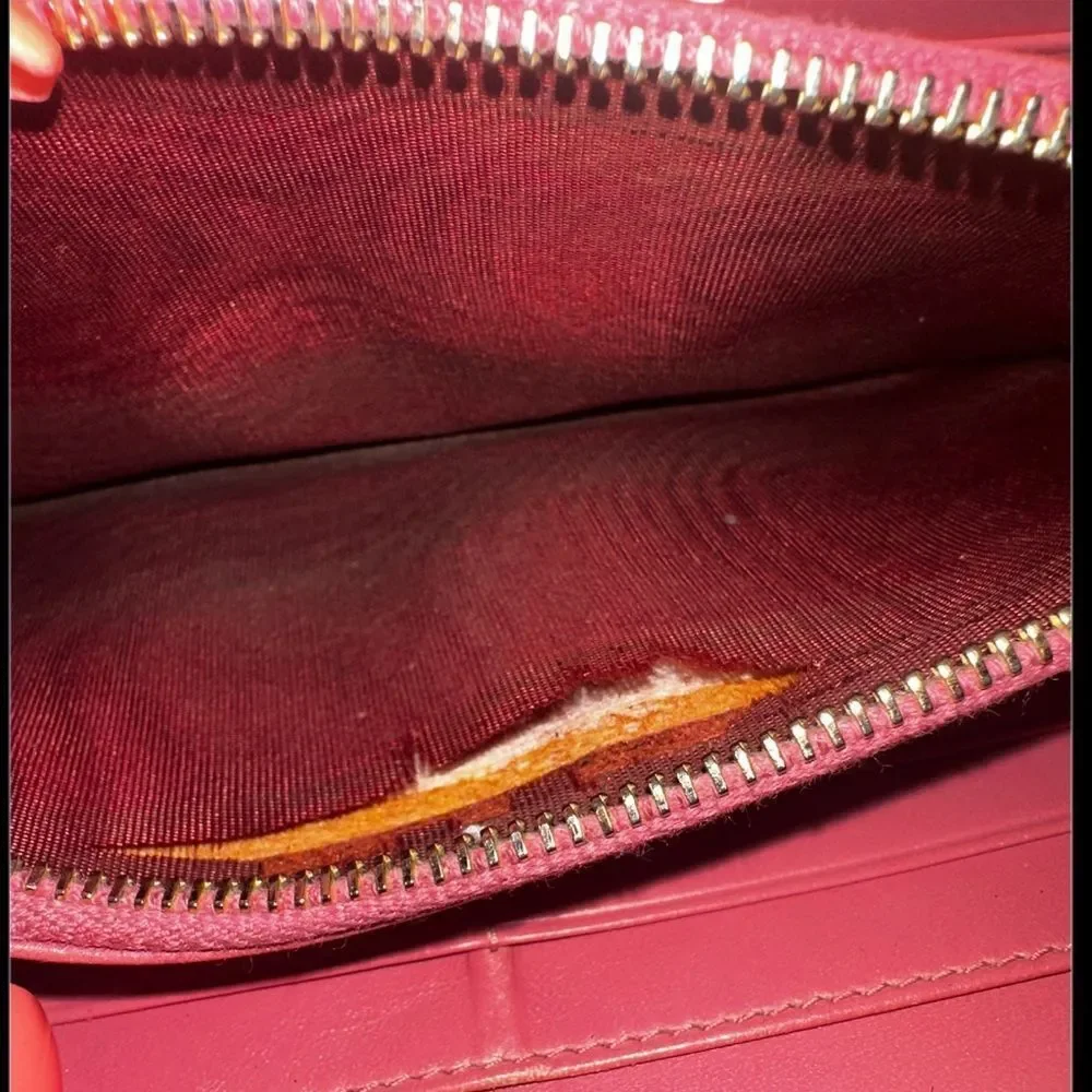 Miu Miu pink Croc-Embossed Wallet